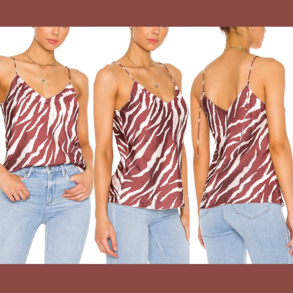 Nwt $159 Paige Cicely Metallic Merrow Edge Camisole Tank Top [Sz Xs ]